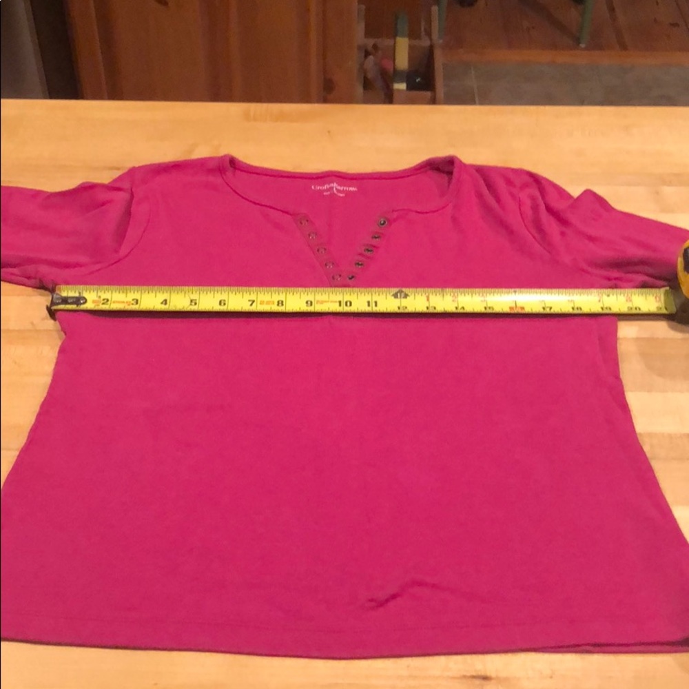 Henley 3/4 sleeve Raspberry - Picture 5 of 5